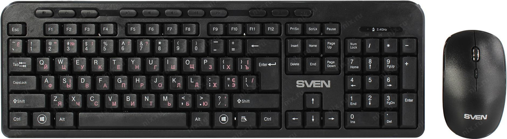 SVEN KB-C3200W &lt;Black&gt; (Кл-ра, М/Мед, USB, FM+Мышь 4кн,  Roll,  FM)