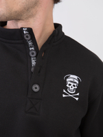 Свитшот-гимнастёрка Варгградъ мужской чёрный "1915" с начёсом