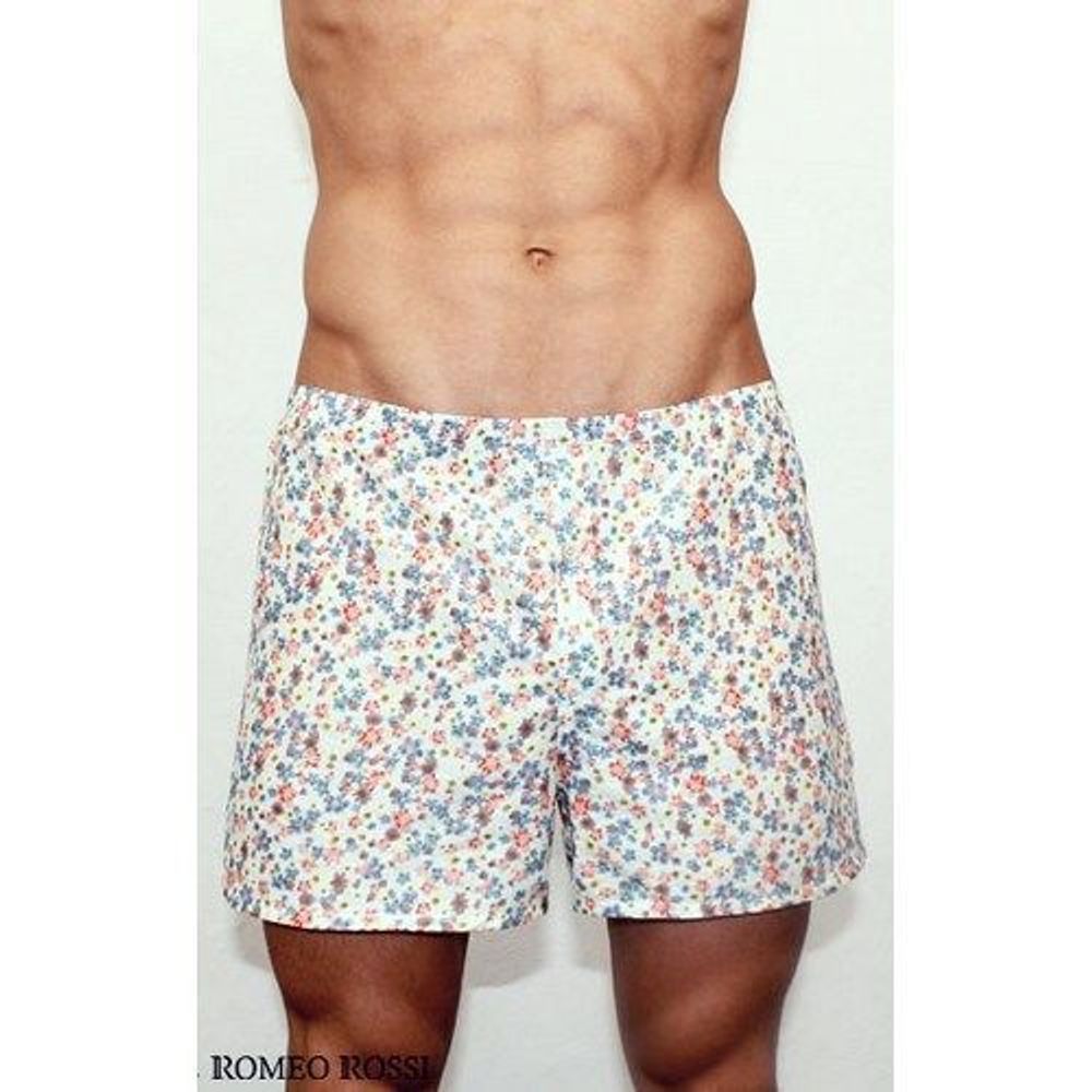 Мужские шорты домашние светло бирюзовые Romeo Rossi Spring Meadow Shorts RR00314