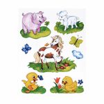 Украшение для окон и стекла ЗОЛОТАЯ СКАЗКА "Забавные зверюшки 1", 25,8х33,5 см, ПВХ, 591235