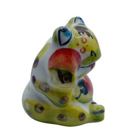 Фигурка Лягушонок сидя цветная гжель
