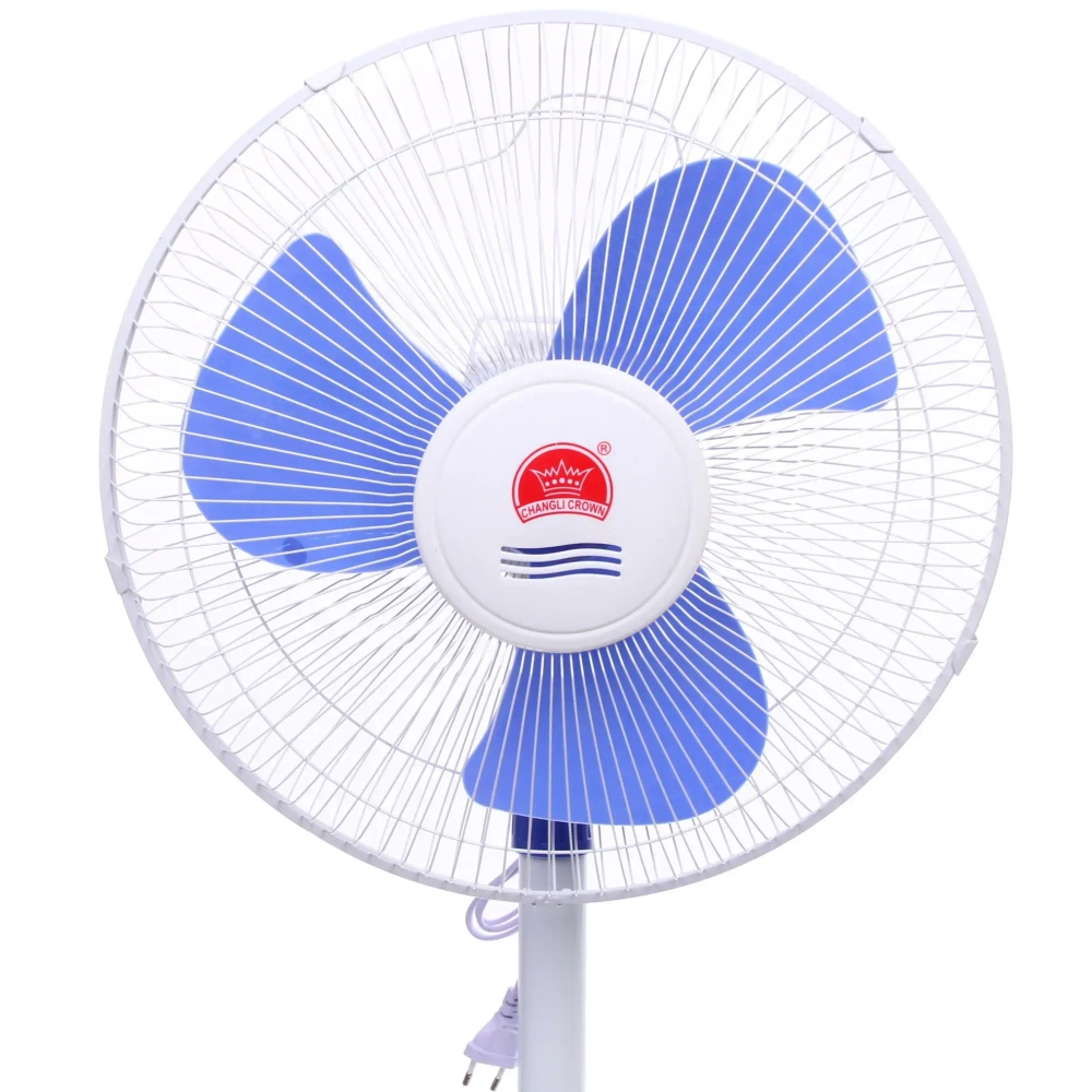 Вентилятор напольный «CHANGLI CROWN», 1601, бело-синий