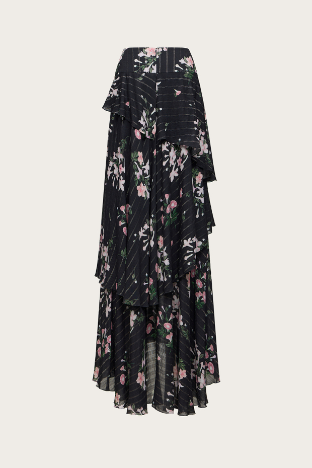 ЮБКА ИЗ ВИСКОЗЫ С АВТОРСКИМ ПРИНТОМ