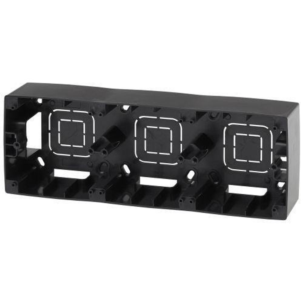 Коробка наклад. монтажа 3 поста Эра12 черн. 12-6103-06 ЭРА Б0043185