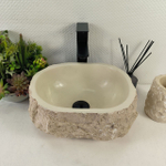 Каменная раковина из мрамора Erozy Cream EM-05571 (35*28*17) 0868 из натурального камня