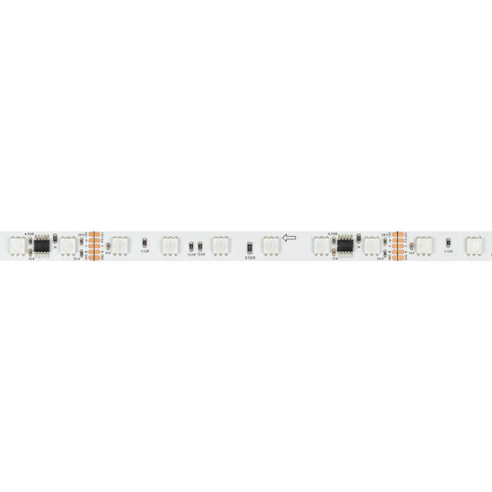 Светодиодная лента DMX-B60-10mm 24V RGB-PX6 (14 W/m, IP20, 5m) (Arlight, -) 039183(1)