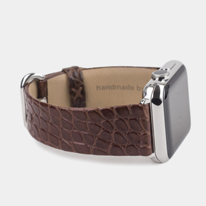 Ремешок для Apple Watch 42/44mm Classic из кожи аллигатора коричневого цвета