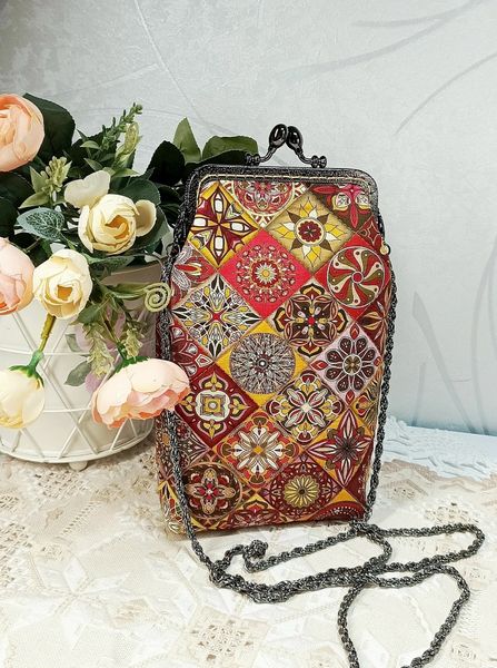 МОЗАИКА, Коричнево-оранжевая, отрез 25 см, 100% хлопок 3