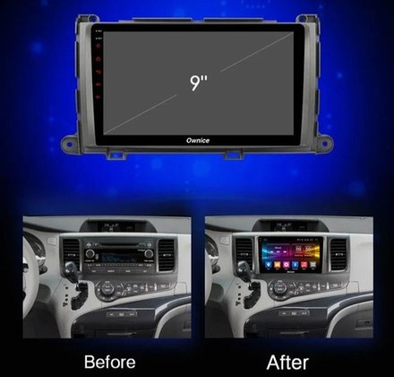 Магнитола для Toyota Sienna 3 2010-2014 - Carmedia OL-9695 Android 10, 8-ядер, 4G SIM-слот