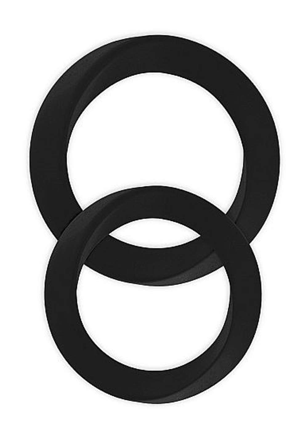 Набор из 2 чёрных эрекционных колец разного размера Infinity Thin M and L Cockring (Цвет: черный)
