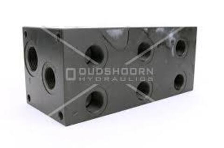 PD10-10A3-ST - Трехместная стальная плита для гидравлических распределителей и клапанов NG10