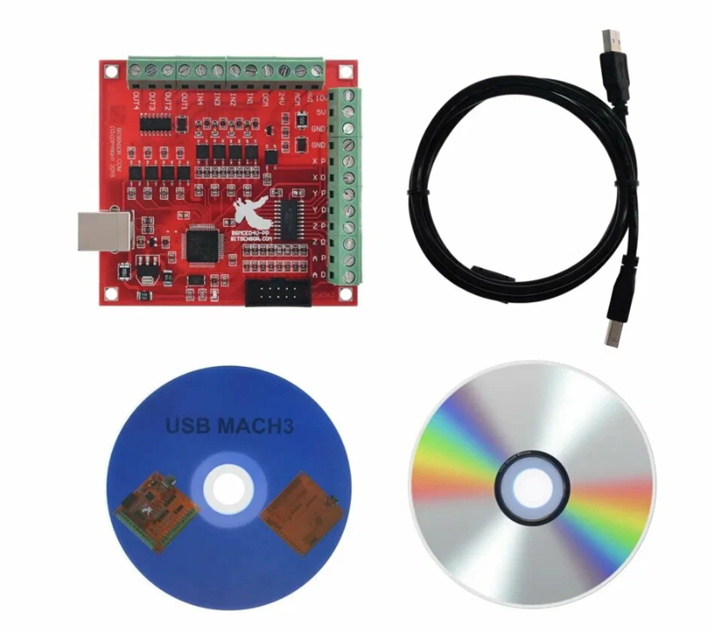 CNC MACH3 USB контроллер ЧПУ 4 оси
