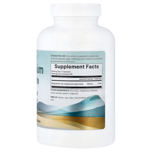 Micro Ingredients, глицинат магния, 240 капсул (166 мг в 1 капсуле)