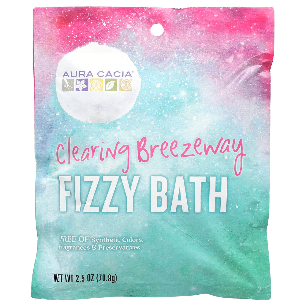 Aura Cacia, Fizzy Bath, Очистительный проход, 2,5 унции (70,9 г)