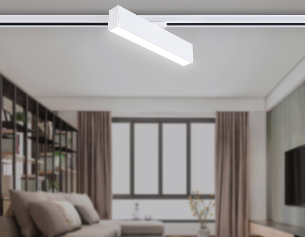 Светильник светодиодный трековый GL6763 WH белый LED 12W 4200K 300*22*48