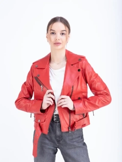 Косуха кожаная куртка женская Турция