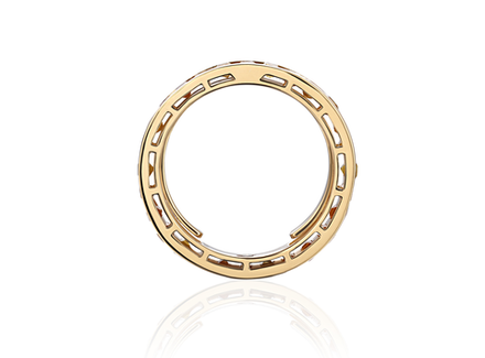 Кольцо "Дорожка" с желтыми сапфирами огранки "Багет"