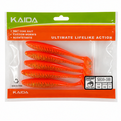 Набор силиконов KAIDA SH10-100 10см 5шт COL016 №102