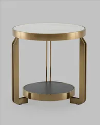 Журнальный столик Калисто 55*55 см светлая и темная керамика