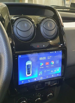 Магнитола для Renault Duster 1 2015-2020, Lada Largus 2021+ (мультируль/джойстик, рамка большая глянец) - FarCar BM3008M монитор 9.5" QLED на Android 14, TS10, 4+32Гб, CarPlay, 4G SIM-слот