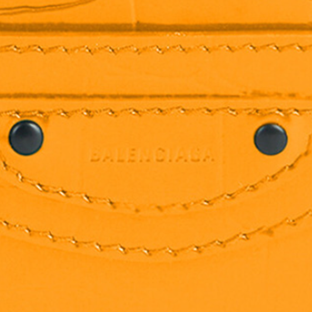 Balenciaga Neo Classic Cow Leather Biker Card Holder Card Holder Women"s Orange