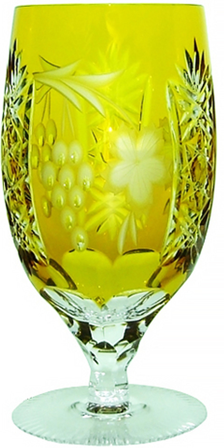 Ajka Crystal Бокал цветной Grape, 450мл, желтый