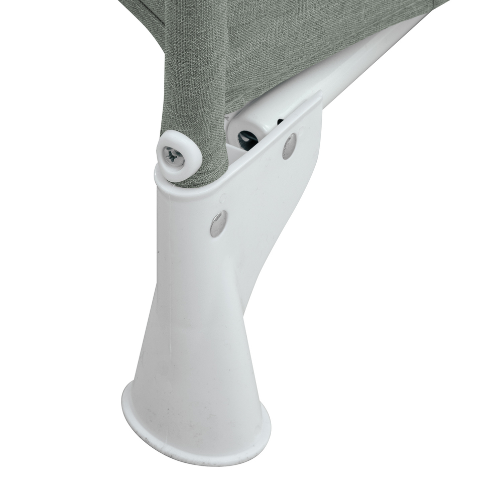 Манеж-кровать "Fortuna", лен, 2 уровня, москитка, 2 кольца, (Indigo) (зеленый)