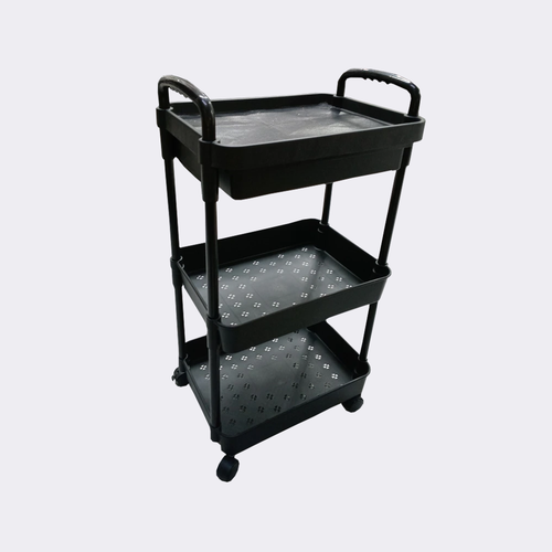 Тележка универсальная на 3 полки (черная)