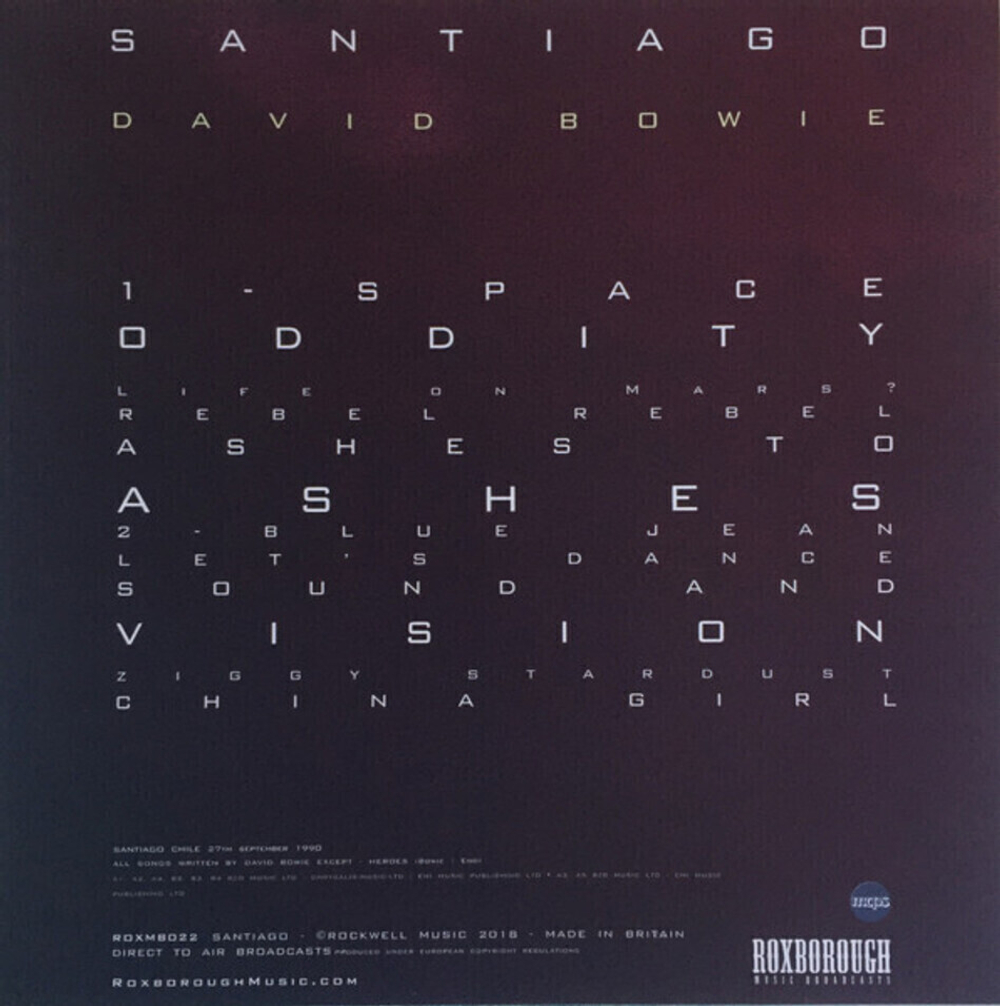 David Bowie / Santiago (Limited Edition)(Coloured Vinyl)(LP)