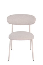 Стул обеденный Ayla серый белые ножки