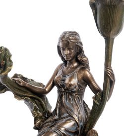 Veronese WS-971 Статуэтка-подсвечник «Девушка с цветами»