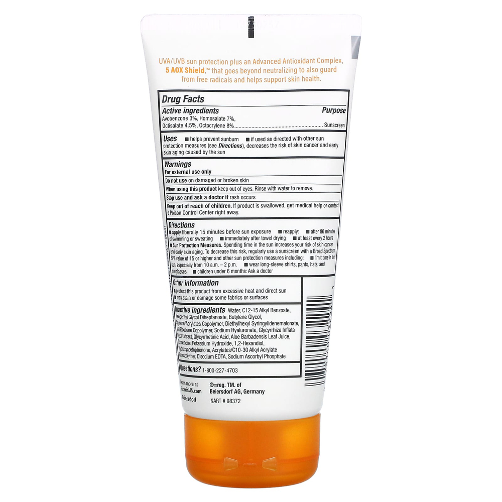 Eucerin, Advanced Hydration, легкий солнцезащитный лосьон, SPF 30, без отдушек, 150 мл (5 жидк. унц.)