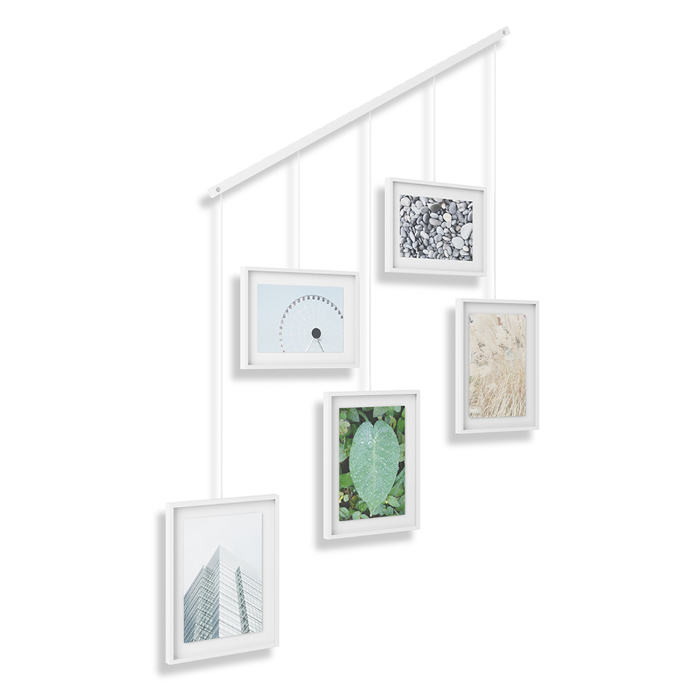 Панно для фотографий exhibit, белое, 5 эл.