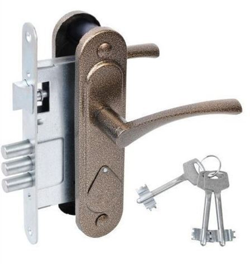 Замок врезной Гарант ЗВ 9-4.2-55 бронза с/руч  сувальдный м/о 55  /122707