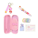 Канцелярский набор Basir с пеналом, брелоком, 10-ти цветной ручкой, наклейками, блоком для записей и скотчем, серия "Официантка", ассорти