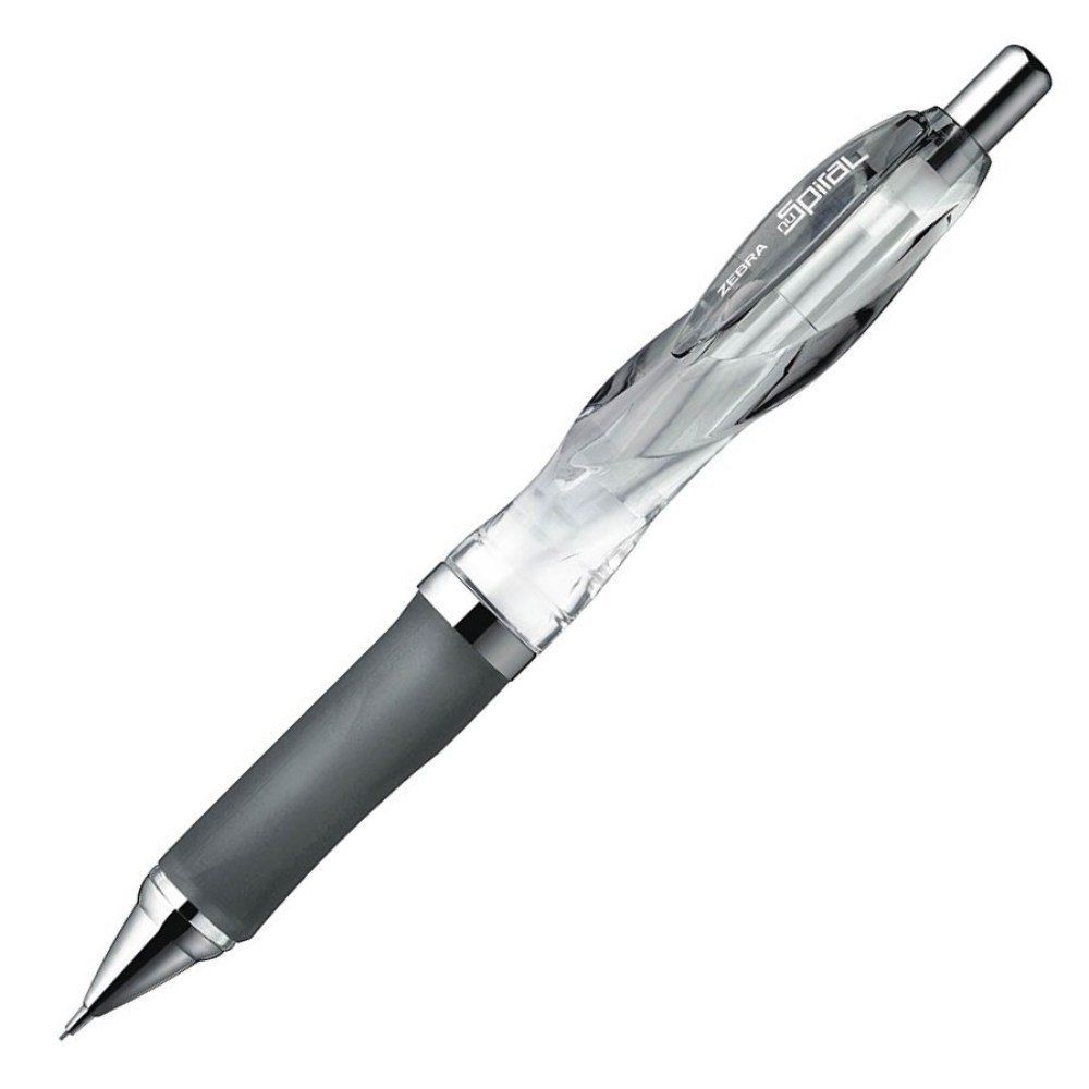 Эргономичный механический  карандаш 0,5 мм Zebra NuSpiral CC Clear Black