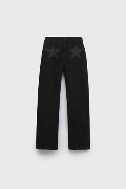 ZARA ДЖИНСЫ Z3D STAR С ШИРОКИМИ ШТАНИНАМИ, ЧЕРНЫЙ