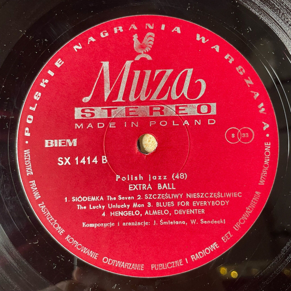 Винтажная виниловая пластинка LP Extra Ball Birthday (Польша 1976) Польский Джаз