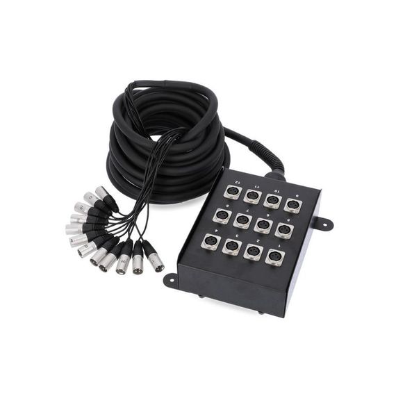 Adam Hall K 12 C 10 - мультикор со стейдж-боксом, 12 x XLR возврат, 12 x 0.314 мм2, 10 м