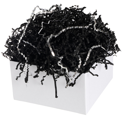 Наполнитель для коробок, черный/ серебряный цвет, бумага/ фольга, 50 г