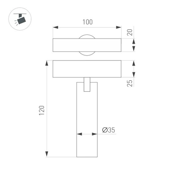 Трековый светодиодный светильник Arlight Mag-Spot-25-R90-9W Day4000 035000(1)