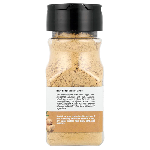 California Gold Nutrition, Foods, органический имбирь, молотый, 56 г (2 унции)