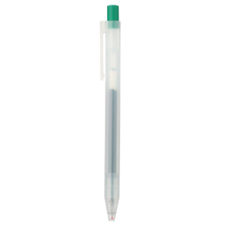Гелевая ручка Muji Smooth Gel Ink Ballpoint Pen Knock Type 0.5 зеленая