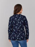 Блузка БЛ-22/синий-веточки
