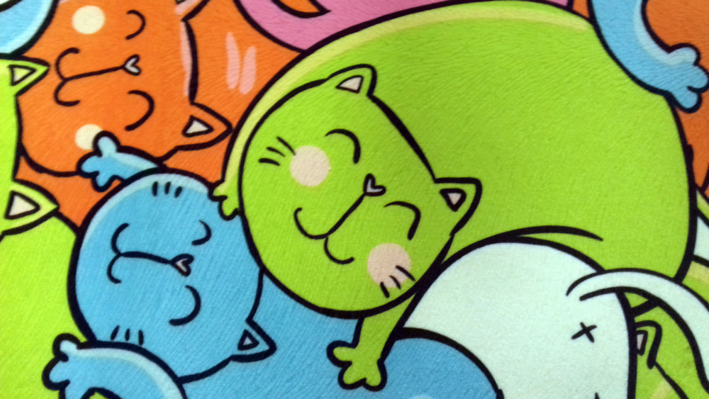 Микровелюр Xpoint (Икспоинт) 0037.02 Кошки в лукошке