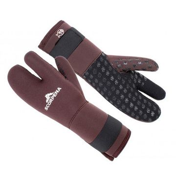 Рукавицы трехпалые SCORPENA D -  8 мм Коричневые