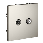 Розетка телевизионная встраиваемая VOLTUM S70 оконечная TV+SAT, (кашемир)