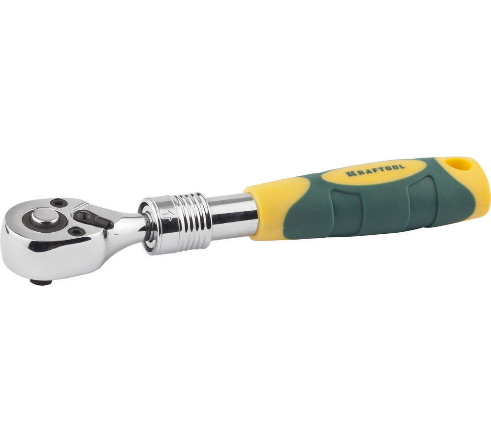 KRAFTOOL 1/4″, 72 зубца, телескопическая трещотка для торцовых головок, Pro (27798-1/4)