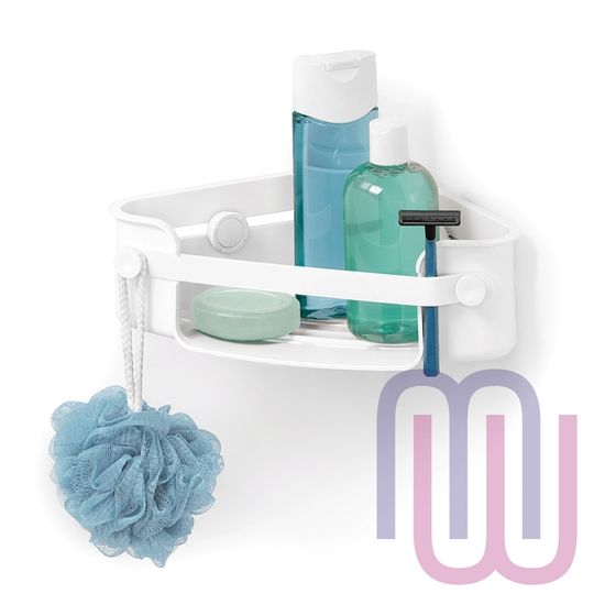 Полочка для душа угловая Flex белая