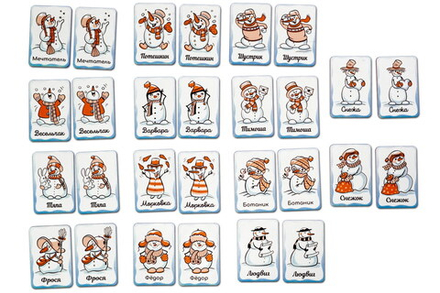 Настольная игра "Мемо "Снеговички"